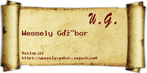 Wessely Gábor névjegykártya