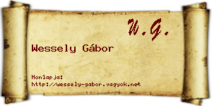 Wessely Gábor névjegykártya
