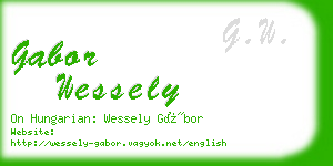gabor wessely business card
